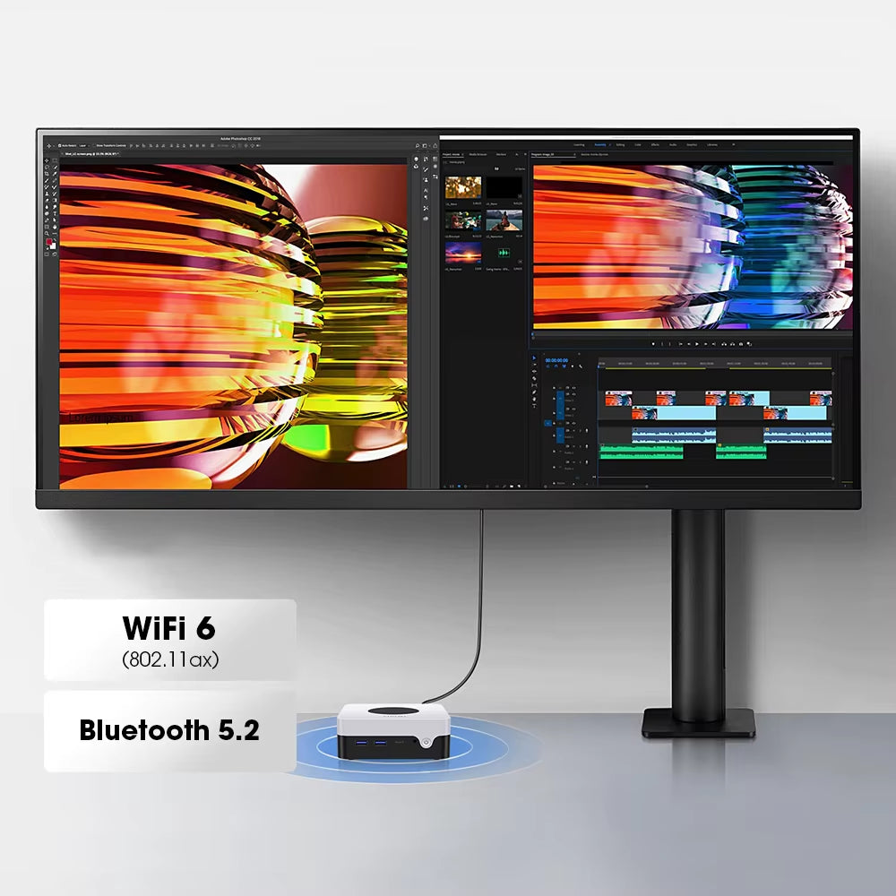 CHUWI Larkbox X Mini PC 12Th N100 12GB LPDDR5 512GB SSD Windows 11 Saída De Tela Tripla 4K Ultra HD Wifi 6 Bluetooth 5.2