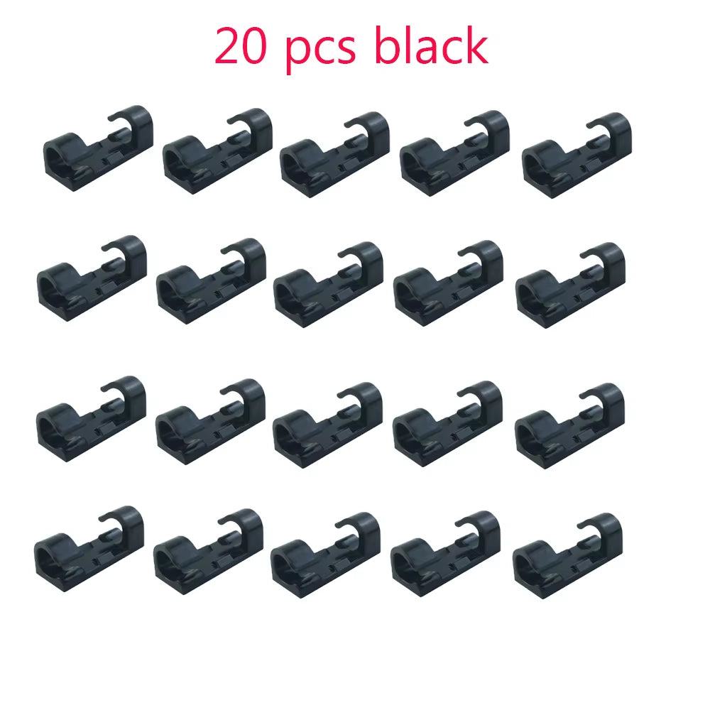 5/10/20PCS Cable Clips Organizer Drop Wire Holder Cord Management Self-Adhesive Cable Manager Fixed Clamp Wire Winder for Home