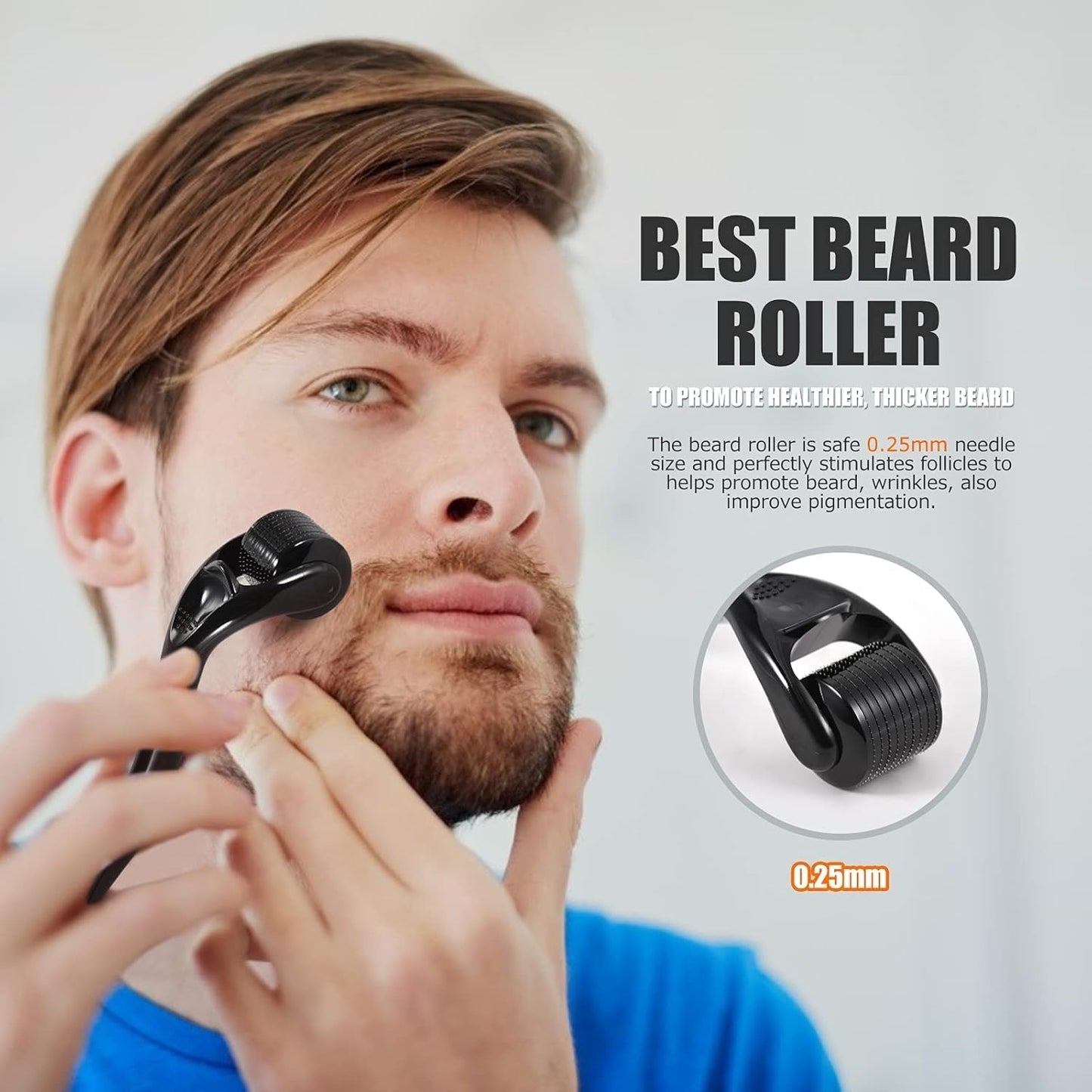 Kit Barbe Homme Complet 12 En 1, Kit De Soin Barbe Homme Avec Rouleau Barbe Contenir Huile Barbe, Shampoing Barbe,CrĂšmes De Barbe, Peigne Barbe,Ciseaux Barbe,Brosse Ă Barbe, Rasoir, 10 Lames Barbe