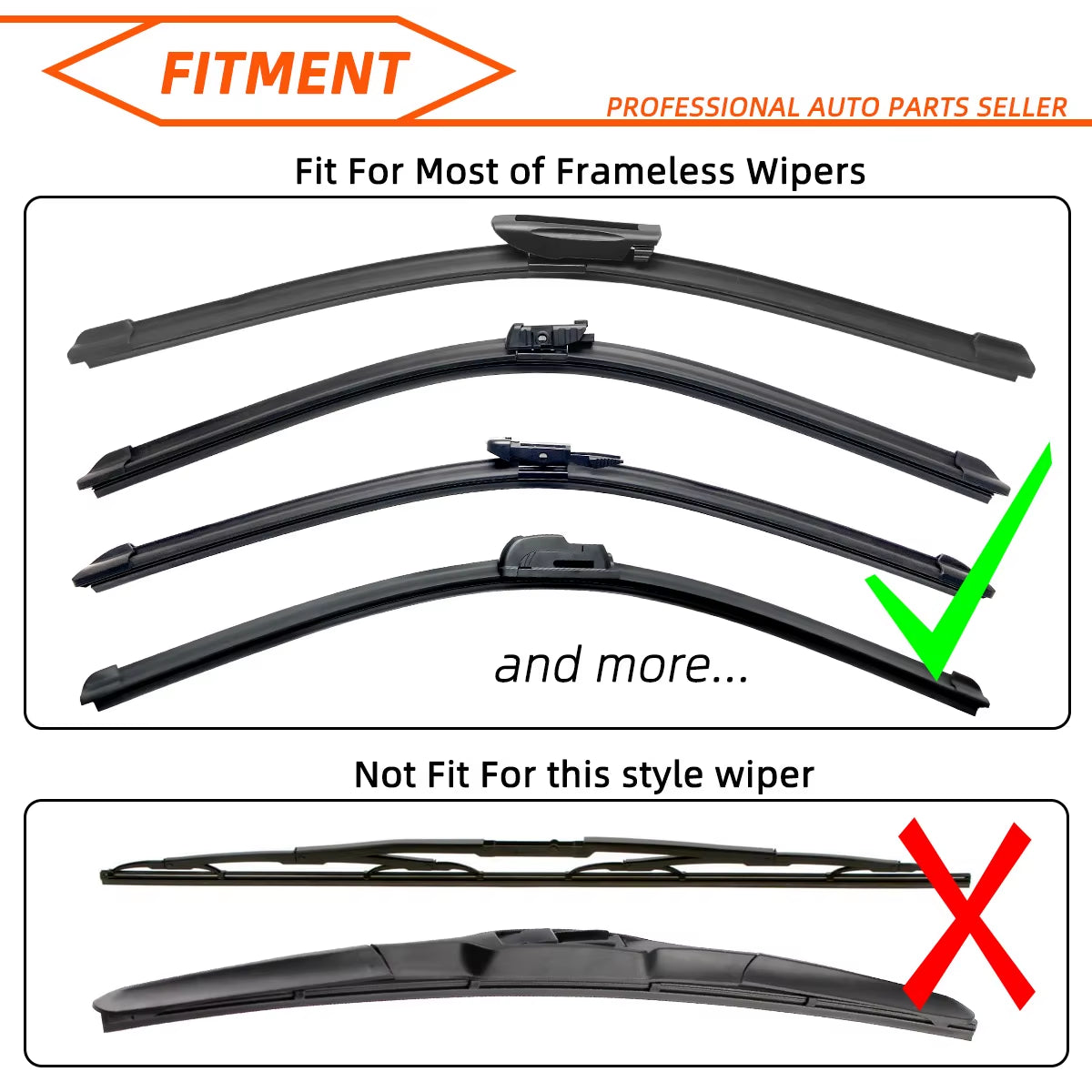 1Pc of Car Wiper Rubber Strip Can Be Cut Wiper Rubber Strip Replacement Parts 14"16"17"18" 19"20"21"22"24"26"28"30"32"Optional