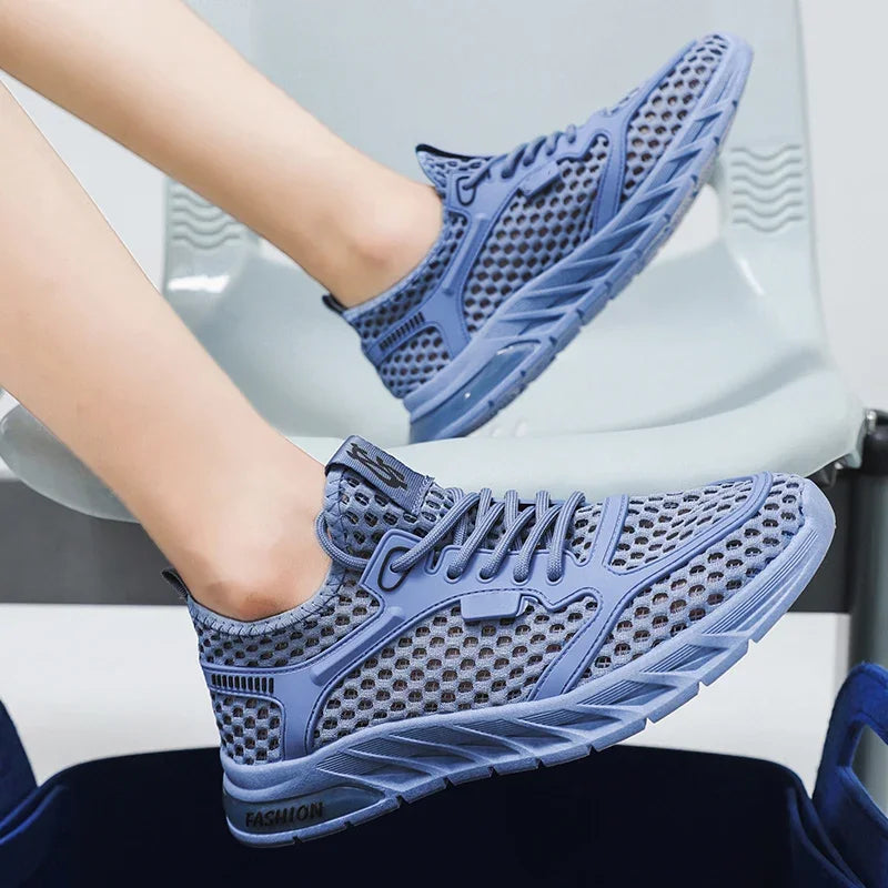 New Fashionable Men's Delicate Comfortable Flexible Breathable Anti Slip Wear-resistant Mesh Casual Sports Shoes Sneakers