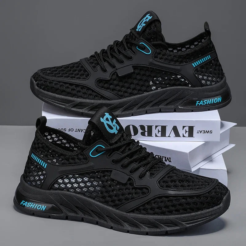 New Fashionable Men's Delicate Comfortable Flexible Breathable Anti Slip Wear-resistant Mesh Casual Sports Shoes Sneakers