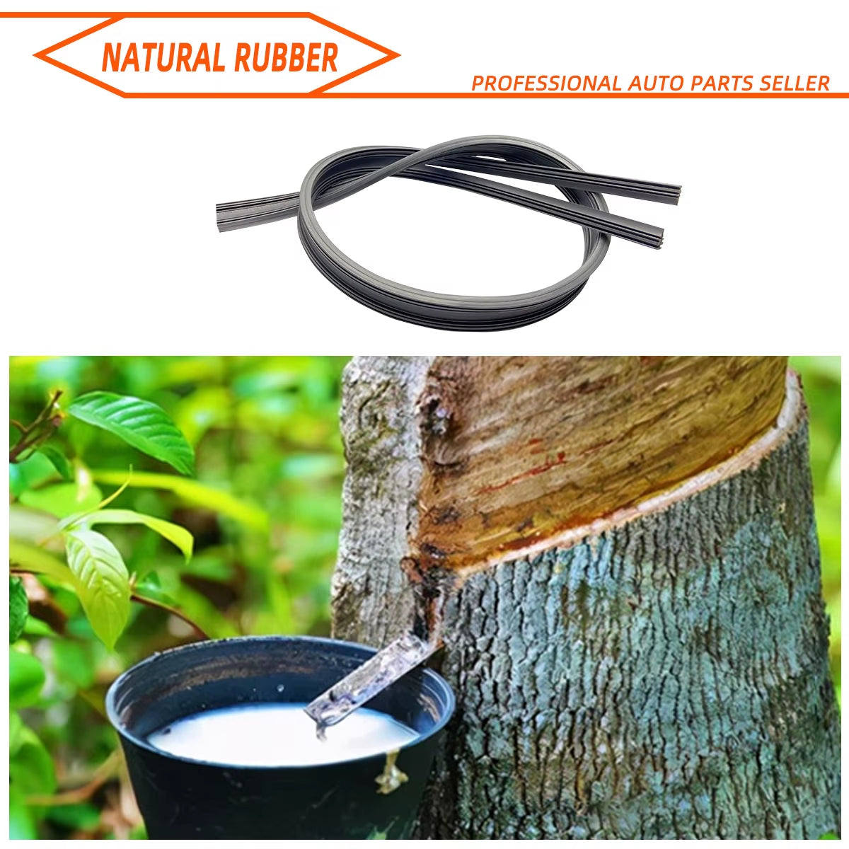 1Pc of Car Wiper Rubber Strip Can Be Cut Wiper Rubber Strip Replacement Parts 14"16"17"18" 19"20"21"22"24"26"28"30"32"Optional